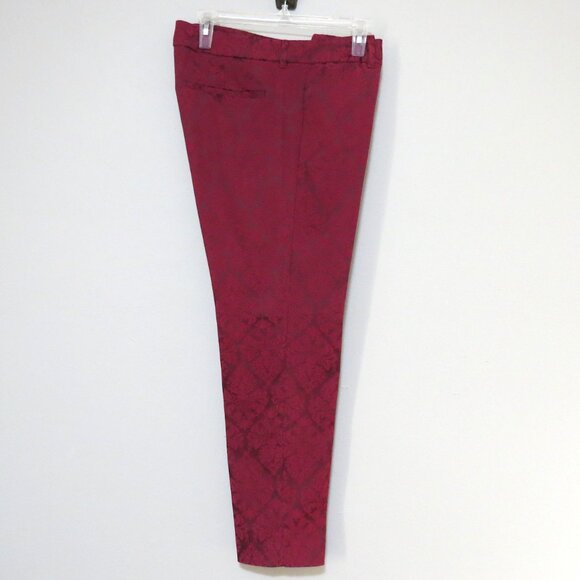 Old Navy Cranberry Pixie Jacquard Trousers Size 12 - Picture 2 of 13